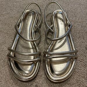 J Crew Factory gold sandals. Women’s size 10.